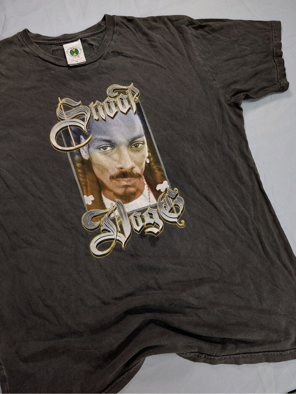 Snoop Dogg Graphic Tee Cross Colours T-Shirt Size M Black